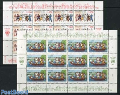 United Nations, Geneva 1987 UNO Day 2 M/ss, Mint NH, History - Transport - United Nations - Ships And Boats - Schiffe