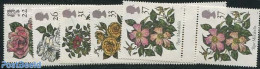 Great Britain 1991 Roses 5v, Gutter Pairs, Mint NH, Nature - Flowers & Plants - Roses - Autres & Non Classés