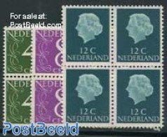 Netherlands 1962 Fluorescent Stamps 3v Blocks Of 4 [+], Mint NH - Unused Stamps