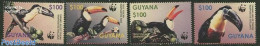 Guyana 2003 WWF, Toucan 4v, Mint NH, Nature - Birds - World Wildlife Fund (WWF) - Guiana (1966-...)