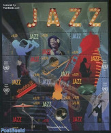 United Nations, Vienna 2014 Jazz 12v M/s, Mint NH, Performance Art - Jazz Music - Music - Popular Music - Musica