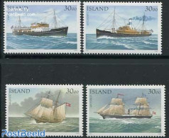 Iceland 1991 Postal Ships 4v, Mint NH, Transport - Post - Ships And Boats - Unused Stamps