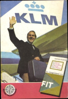 CPA Niederländisches Passagierflugzeug KLM, Goldener Preiskompass - Autres & Non Classés