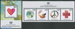 Tuvalu 2013 World Humanitarian Day 2 S/s, Mint NH, Health - History - Various - Red Cross - United Nations - Globes - .. - Rode Kruis