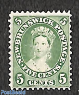 Canada 1860 New Brunswick, 5c, Stamp Out Of Set, Without Gum, Unused (hinged) - Neufs