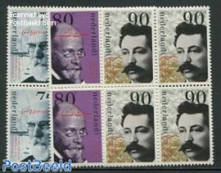 Netherlands 1993 Nobel Prize Winners 3v, Blocks Of 4 [+], Mint NH, History - Science - Nobel Prize Winners - Physicians - Unused Stamps