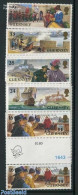 Guernsey 1993 Castle Cornet Victory 5v, Gutter Pairs, Mint NH, History - Transport - History - Ships And Boats - Castl.. - Ships