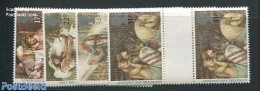 Great Britain 1985 King Arthur 4v, Gutterpairs, Mint NH, Nature - Horses - Art - Fairytales - Nuovi