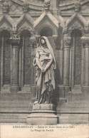 75 Paris XXe église Notre Dame De La Croix La Vierge Du Portail CPA Cachet 1923 - Distretto: 20