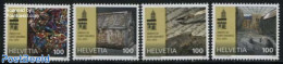 Switzerland 2015 Saint-Maurice Abbey 4v, Mint NH, History - Religion - Archaeology - Cloisters & Abbeys - Art - Handwr.. - Nuevos