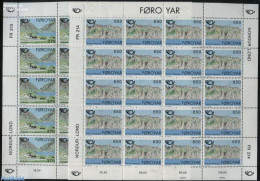 Faroe Islands 1991 Norden, Tourism 2 M/s, Mint NH, History - Various - Europa Hang-on Issues - Tourism - Europäischer Gedanke