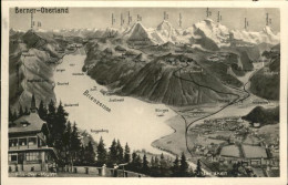 11353592 Interlaken BE Panoramakarte Brienzersee Und Umgebung Harder-Kulm Berner - Autres & Non Classés