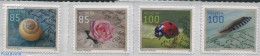 Switzerland 2015 Greeting Stamps 4v S-a, Mint NH, Nature - Various - Flowers & Plants - Insects - Roses - Shells & Cru.. - Ungebraucht