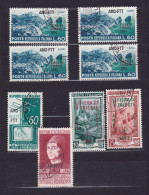 1952 1953 1954 Italia Italy Trieste A SPEZZATURE 8 Valori Usati: Antonello, Televisione, Montagna, Fiera Di Trieste USED - Oblitérés