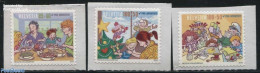 Switzerland 2015 Pro Juventute, Family Rituals 3v S-a, Mint NH, Health - Religion - Transport - Food & Drink - Christm.. - Ungebraucht