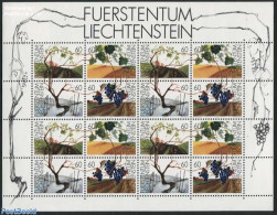 Liechtenstein 1994 Wine In Four Seasons M/s, Mint NH, Nature - Fruit - Wine & Winery - Nuevos