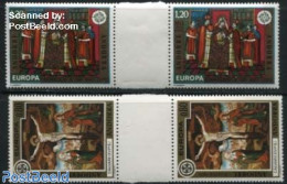 Andorra, French Post 1975 Europa CEPT 2v, Gutterpairs, Mint NH, History - Europa (cept) - Art - Paintings - Nuevos