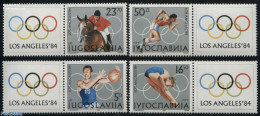 Yugoslavia 1984 Olympic Games 4v With Tabs, Mint NH, Sport - Olympic Games - Nuovi