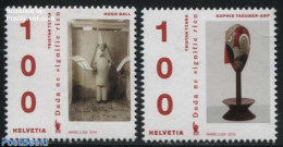 Switzerland 2016 Dada 100 Zurich 2v, Mint NH, Art - Photography - Sculpture - Unused Stamps