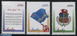 Aruba 2016 National Symbols 3v, Mint NH, History - Performance Art - Coat Of Arms - Flags - Music - Staves - Música