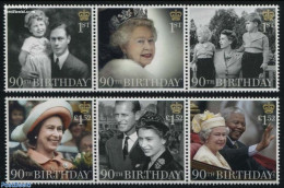 Great Britain 2016 Queen Elizabeth 90th Birthday 6v (2x[::]), Mint NH, History - Kings & Queens (Royalty) - Nobel Priz.. - Ongebruikt