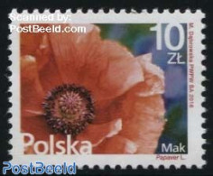 Poland 2016 Definitive 1v, Poppy, Mint NH, Nature - Flowers & Plants - Nuevos