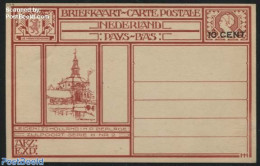 Netherlands 1926 Postcard 10c On 12.5c, Leiden-Zijlpoort, Unused Postal Stationary - Covers & Documents