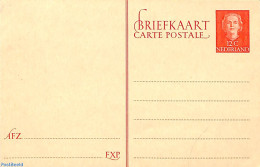 Netherlands 1950 Postcard 12c Red, Unused Postal Stationary - Brieven En Documenten