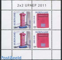 Suriname, Republic 2011 Post Boxes M/s With 2 Sets, Mint NH, Mail Boxes - Post - U.P.A.E. - Poste