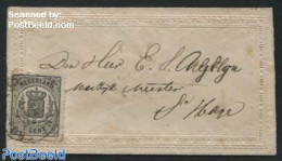 Netherlands 1869 Small Cover With NVPH No. 14, 1c Black, Postal History - Briefe U. Dokumente