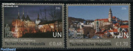 United Nations, Vienna 2016 World Heritage Czech Republic 2v, Mint NH, History - Religion - Unesco - World Heritage - .. - Chiese E Cattedrali