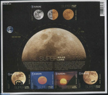 Belgium 2016 Supermoon 5v M/s, Mint NH, Science - Astronomy - Unused Stamps