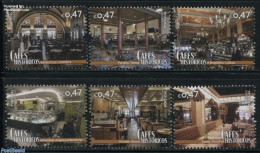 Portugal 2016 Historical Cafes 6v, Mint NH, Art - Architecture - Nuovi