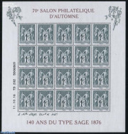 France 2016 Philatelic Salon, Type Sage 1876 S/s, Mint NH, Philately - Stamps On Stamps - Nuovi