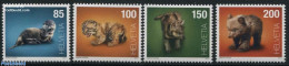 Switzerland 2017 Baby Animals 4v S-a, Mint NH, Nature - Animals (others & Mixed) - Bears - Cat Family - Cats - Unused Stamps