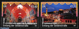 United Nations, Vienna 2017 Along The Silk Roads 2v, Mint NH, History - World Heritage - Other & Unclassified