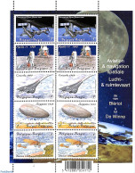Belgium 2009 Aviation History M/s, Mint NH, Transport - Concorde - Aircraft & Aviation - Space Exploration - Zeppelins - Neufs