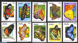 Aruba 2010 Butterflies 10v, Mint NH, Nature - Butterflies - Andere & Zonder Classificatie