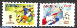 Aruba 2018 Worldcup Football 2v, Mint NH, Sport - Football - Other & Unclassified