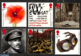 Great Britain 2018 World War I 6v, Mint NH, History - Nature - Religion - Flowers & Plants - Churches, Temples, Mosque.. - Nuovi