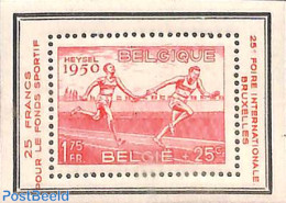 Belgium 1950 Eur. Athletics, Small S/s (with French Text), Mint NH, Sport - Athletics - Nuevos