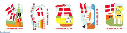 Denmark 2019 800 Years Flag 5v S-a, Mint NH, History - Sport - Transport - Flags - Football - Ships And Boats - Neufs