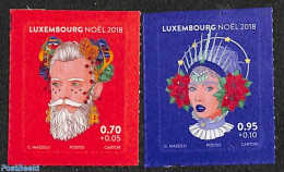 Luxemburg 2018 Christmas 2v S-a, Mint NH, Nature - Religion - Flowers & Plants - Christmas - Ongebruikt