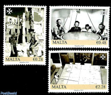 Malta 2019 Malta In War 3v, Mint NH, History - Various - World War II - Maps - Seconda Guerra Mondiale