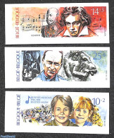 Belgium 1990 Culture 3v, Imperforated, Mint NH, Performance Art - Music - Nuevos