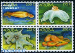 Aruba 2010 Octopus 4v [+], Unused (hinged), Nature - Fish - Fishes