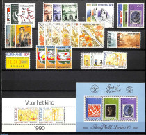 Suriname, Republic 1990 Yearset 1990 (30v+2s/s), Mint NH, Various - Yearsets (by Country) - Ohne Zuordnung