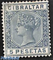 Gibraltar 1889 5pta, Stamp Out Of Set, Unused (hinged) - Gibraltar