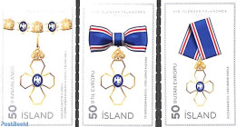 Iceland 2020 Falcon Order 3v S-a, Mint NH, History - Decorations - Ongebruikt
