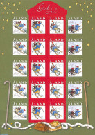 Aland 2010 Jol Seals M/s S-a (no Postal Value), Mint NH, Religion - Christmas - Navidad